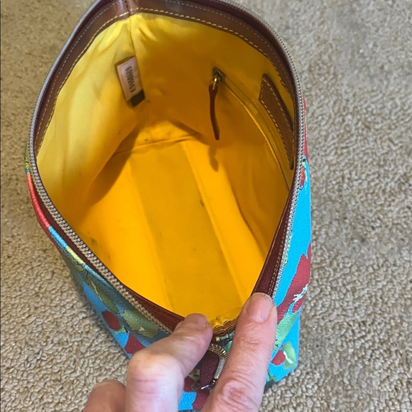 Dooney & Bourke Floral Cosmetic Bag - Blue and Red - Picture 3 of 5